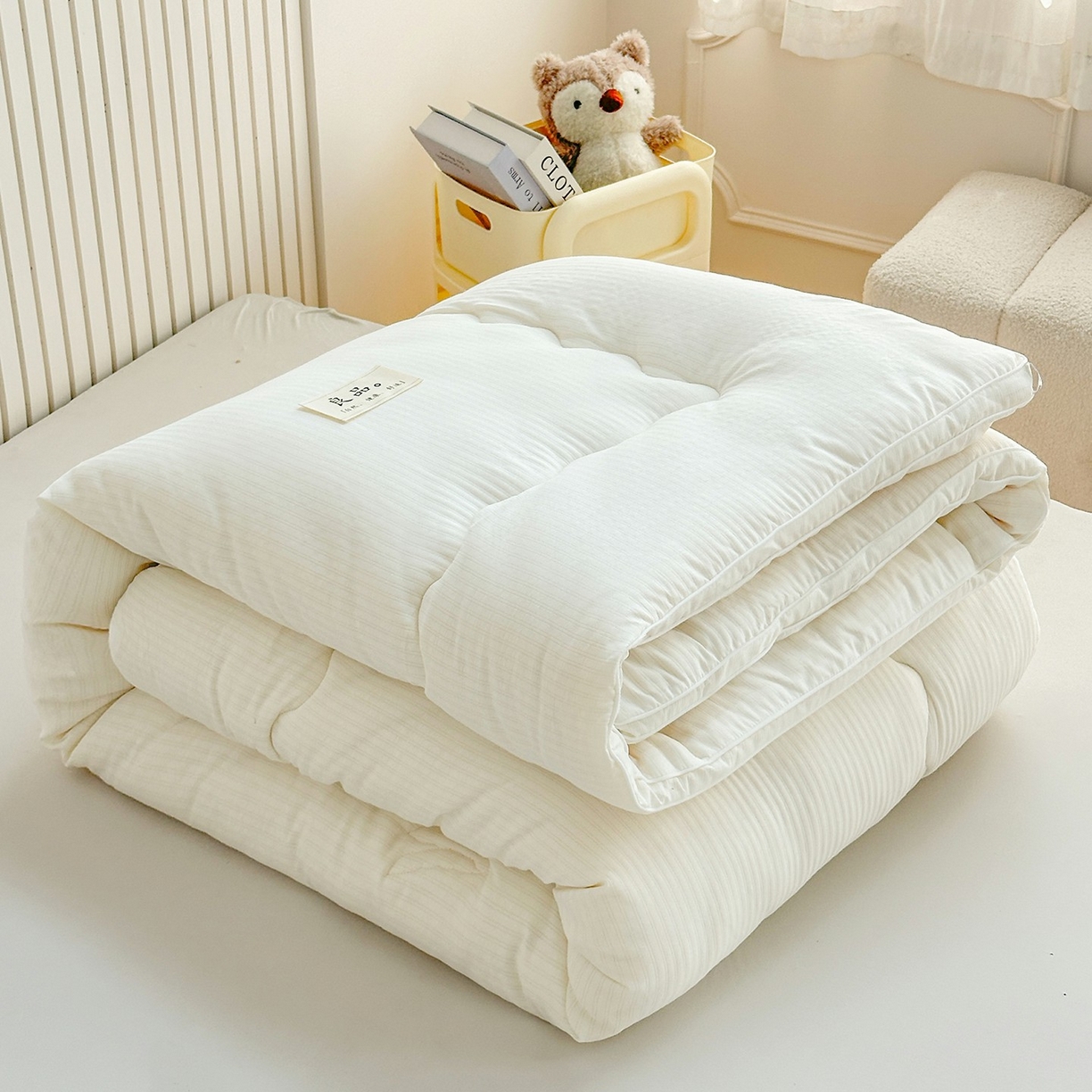 91家纺网 家纺一手货源 找家纺 （总）梵克保罗 2025新款小竹棉立体提花大豆被子被芯