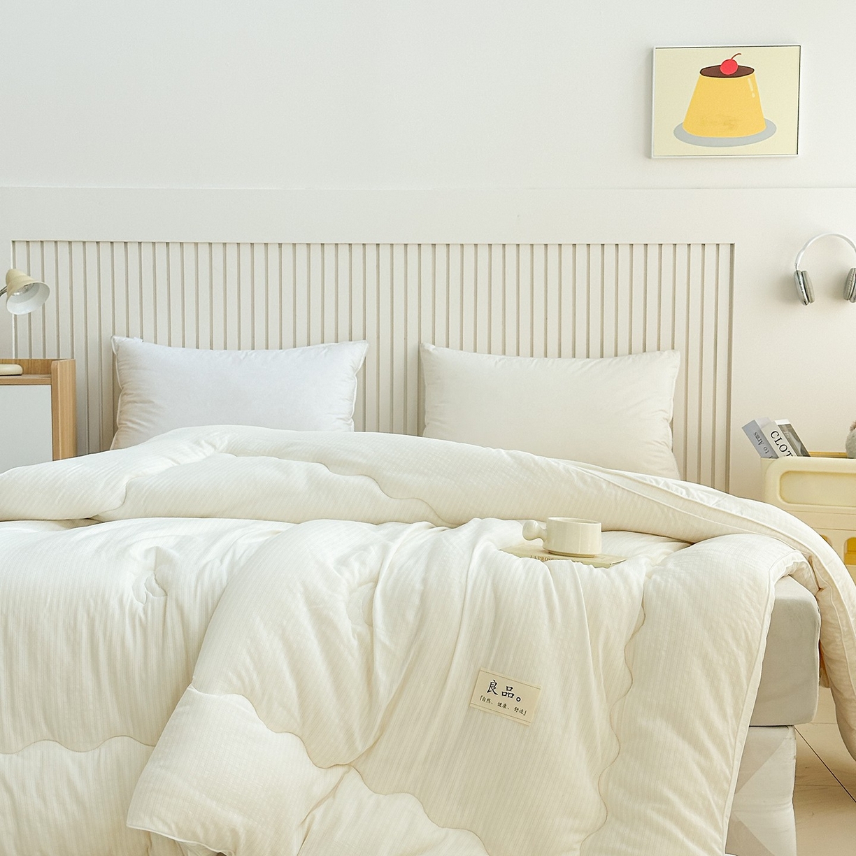 91家纺网 家纺一手货源 找家纺 （总）梵克保罗 2025新款小竹棉立体提花大豆被子被芯