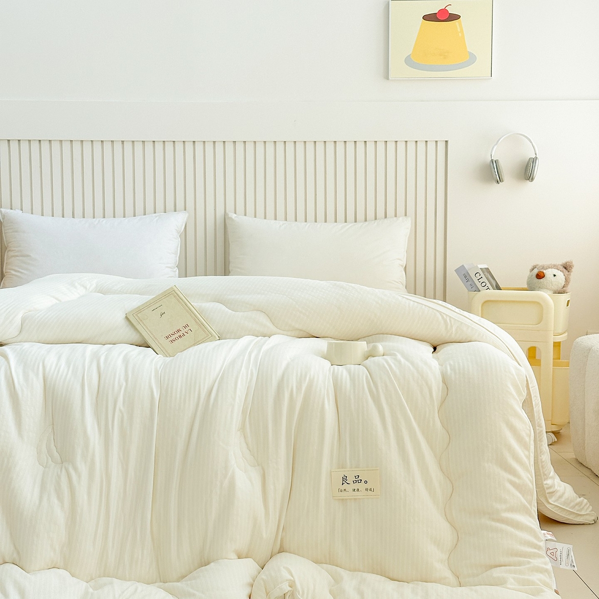 91家纺网 家纺一手货源 找家纺 （总）梵克保罗 2025新款小竹棉立体提花大豆被子被芯