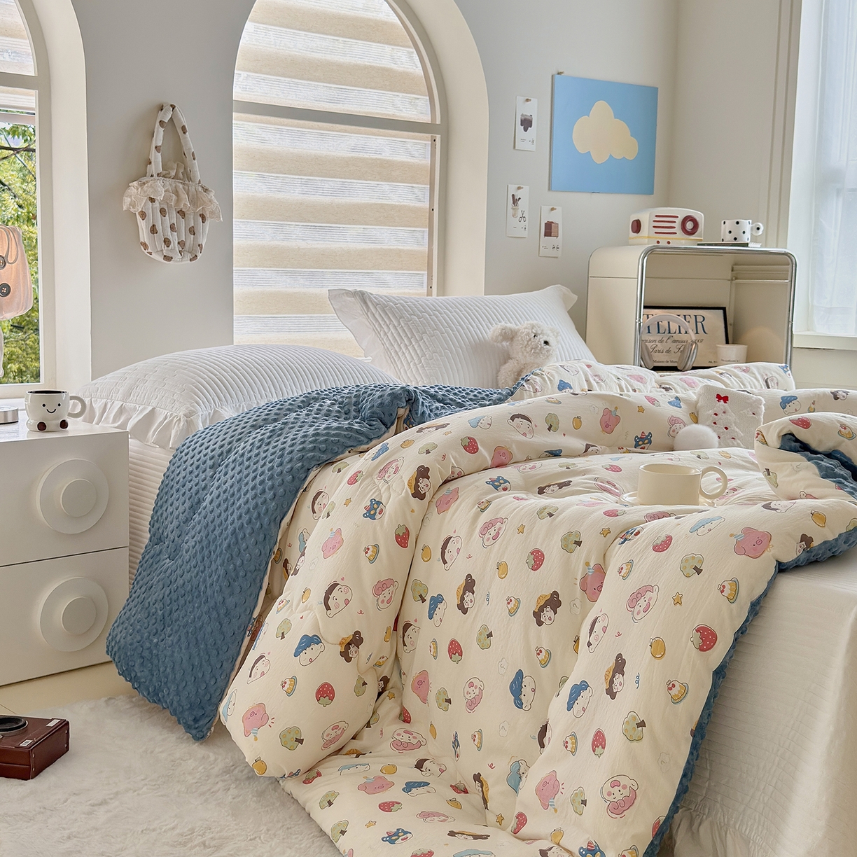 91家纺网 家纺一手货源 找家纺 （总）梵克保罗 2025新款印花豆豆被子被芯