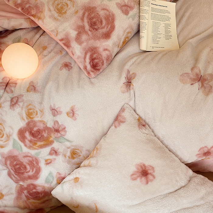 91家纺网 家纺一手货源 找家纺 （总）安哆啦家纺 2025新款高克重兔毛绒印花牛奶绒四件套