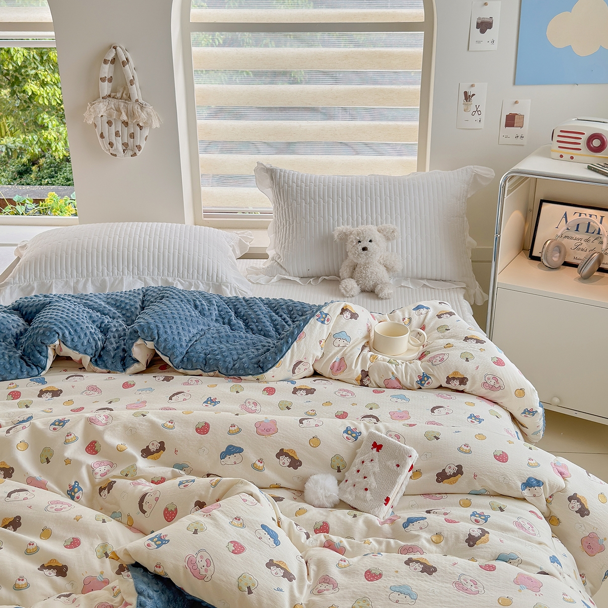 91家纺网 家纺一手货源 找家纺 梵克保罗 2025新款印花豆豆被子被芯 动漫世界