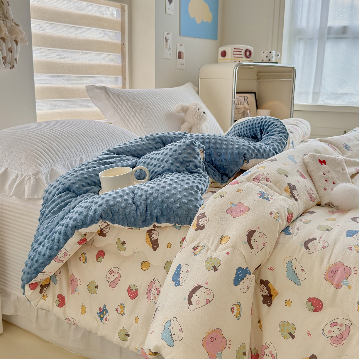 91家纺网 家纺一手货源 找家纺 （总）梵克保罗 2025新款印花豆豆被子被芯