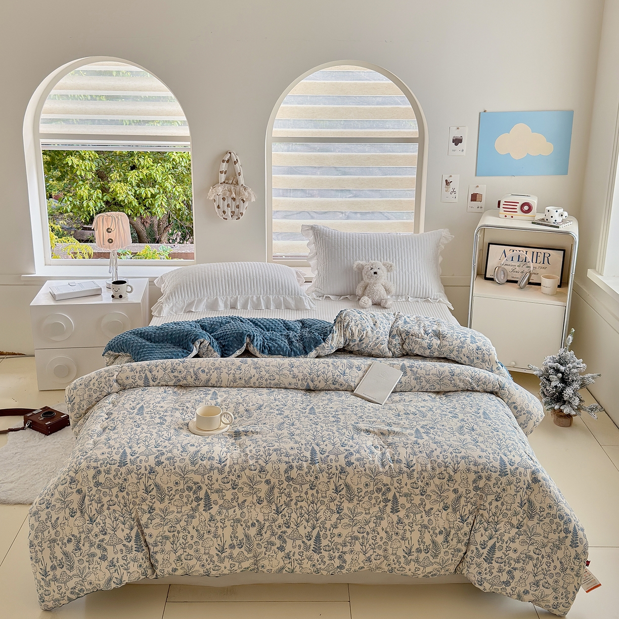 91家纺网 家纺一手货源 找家纺 梵克保罗 2025新款印花豆豆被子被芯 素描