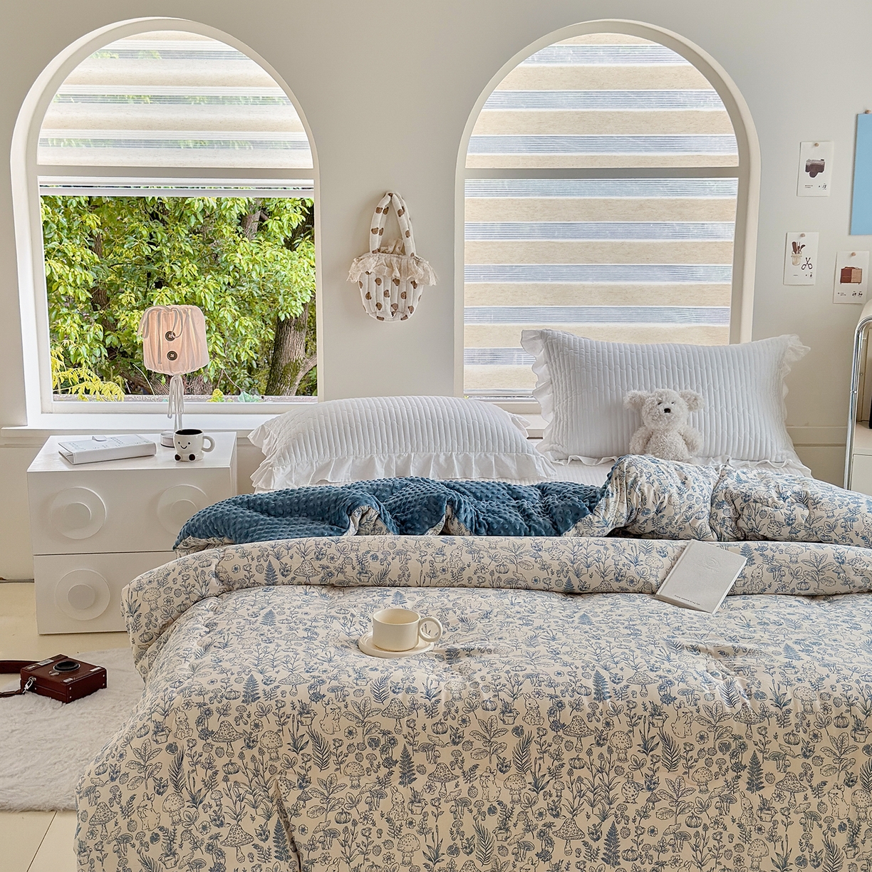 91家纺网 家纺一手货源 找家纺 梵克保罗 2025新款印花豆豆被子被芯 素描