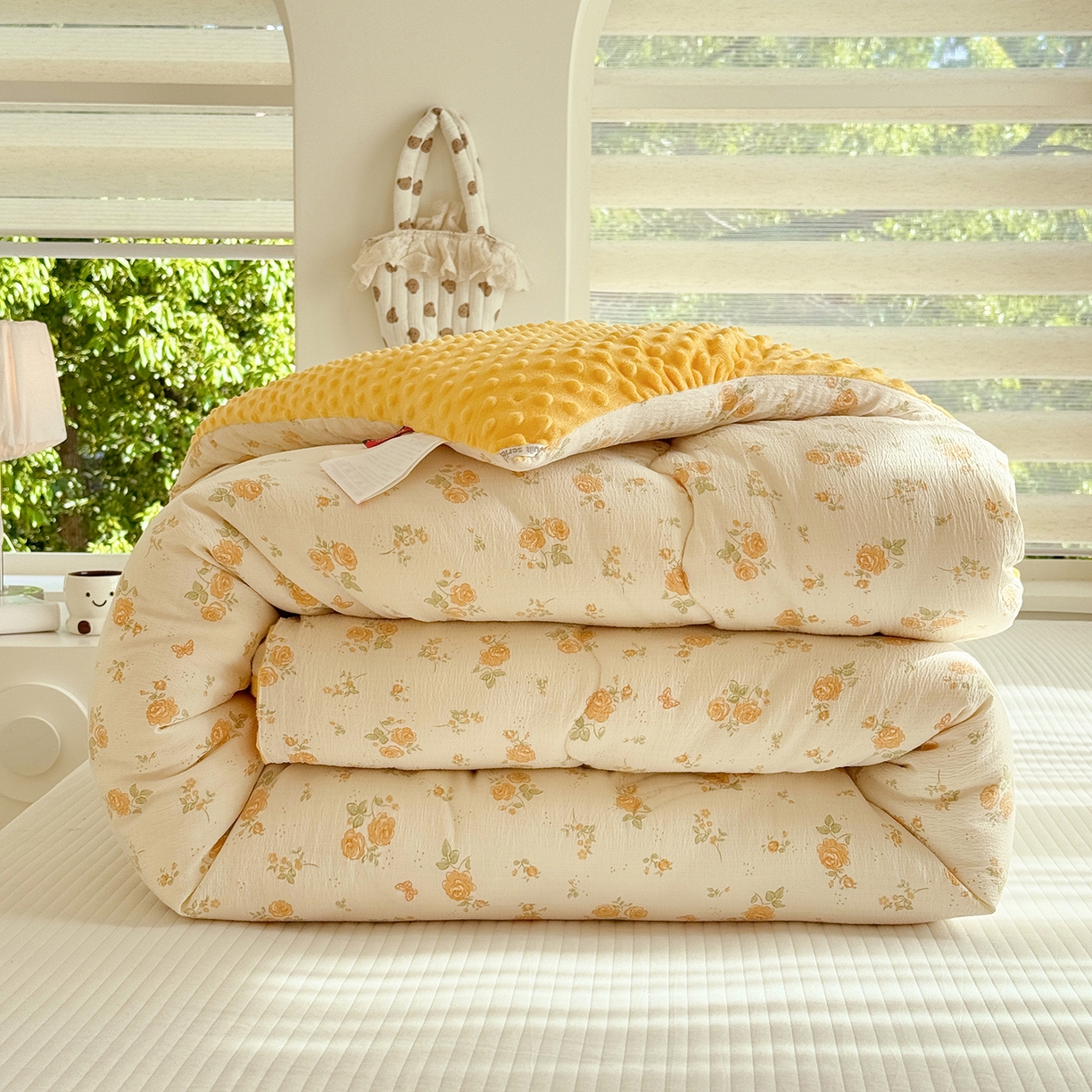 梵克保罗 2025新款印花豆豆被子被芯 花雾