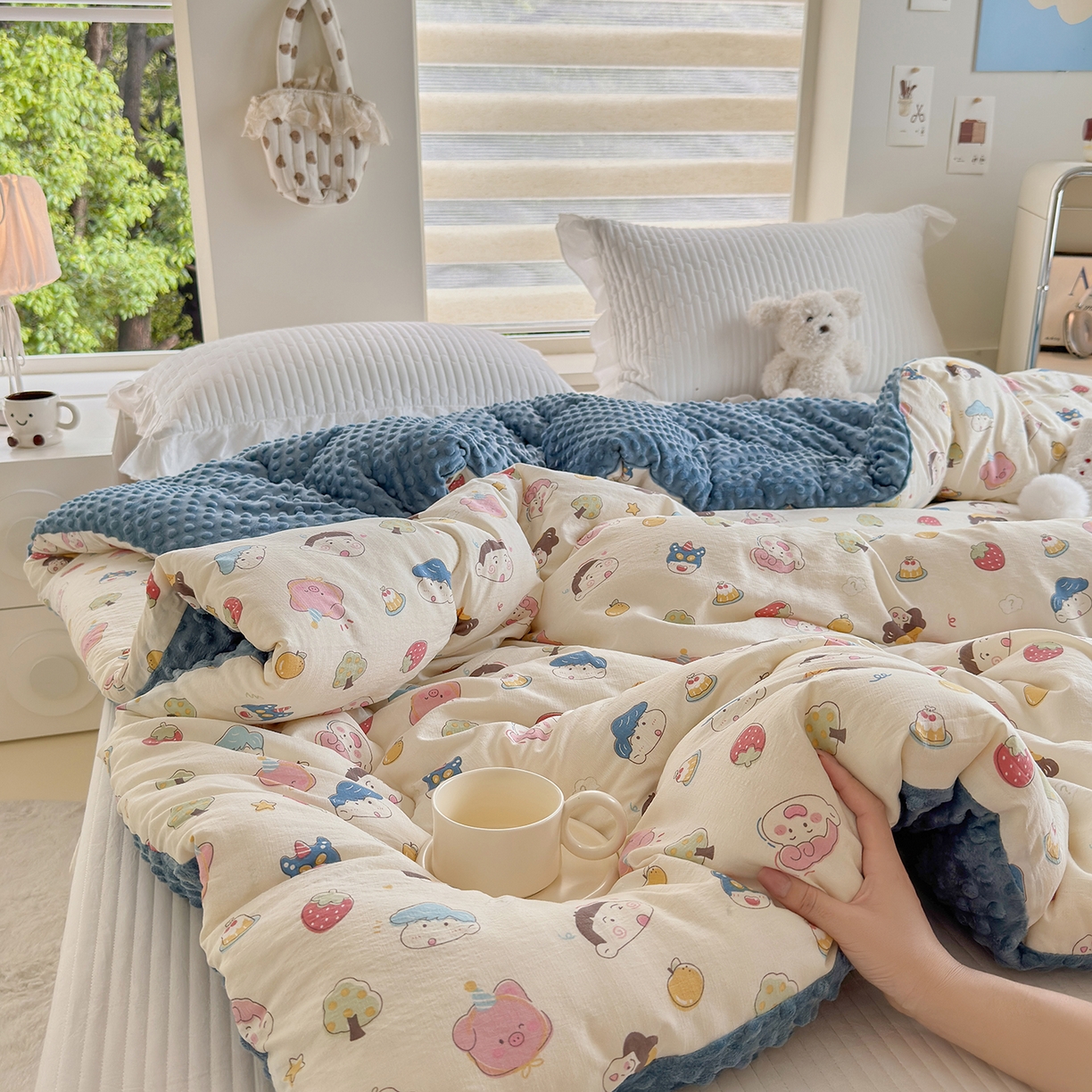 91家纺网 家纺一手货源 找家纺 （总）梵克保罗 2025新款印花豆豆被子被芯