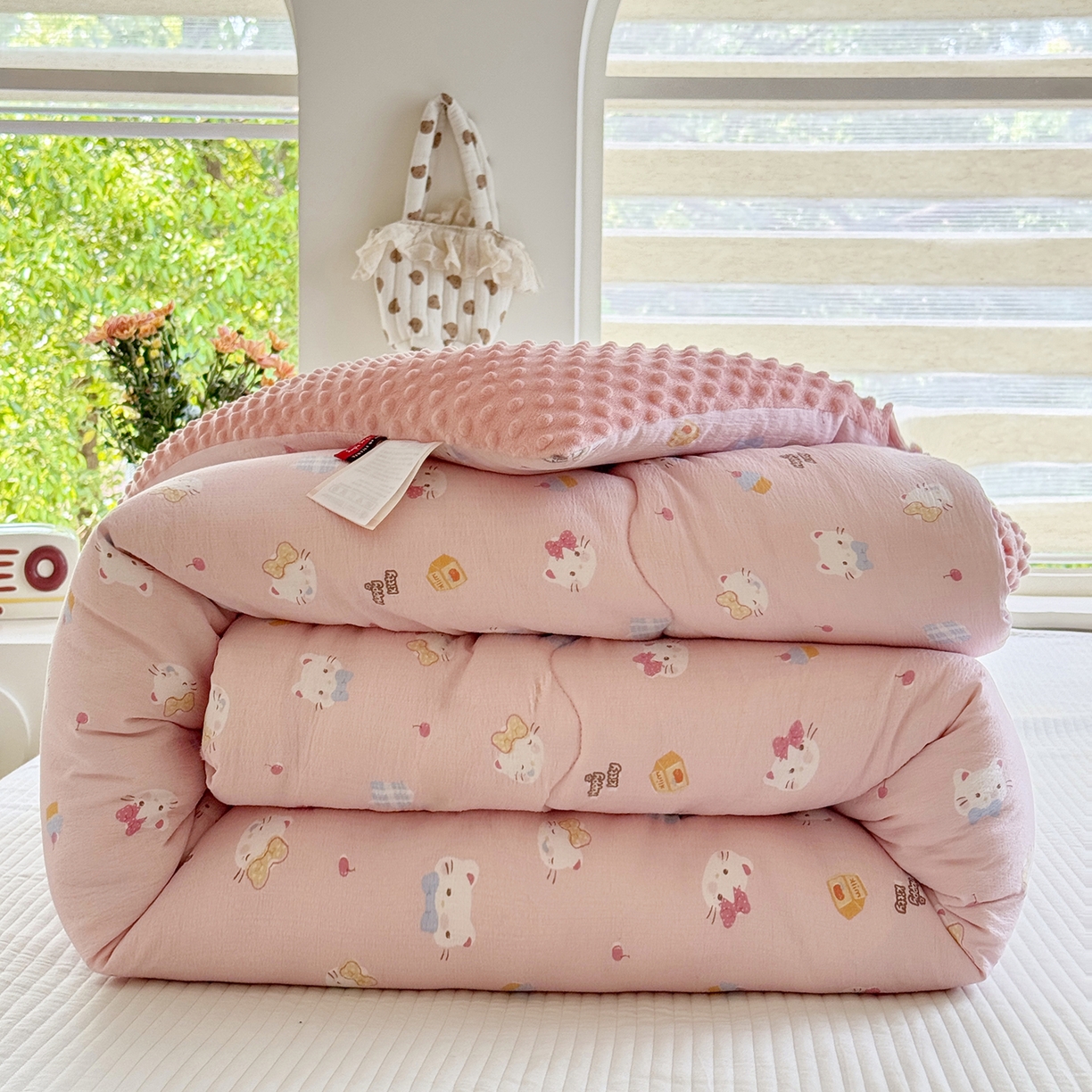 梵克保罗 2025新款印花豆豆被子被芯 蝴蝶结kt