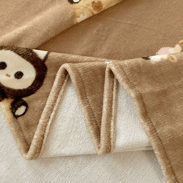 91家纺网 家纺一手货源 找家纺 葡萄家 2025年新款牛奶绒印花单床单萌系卡通床单款 拉蒙