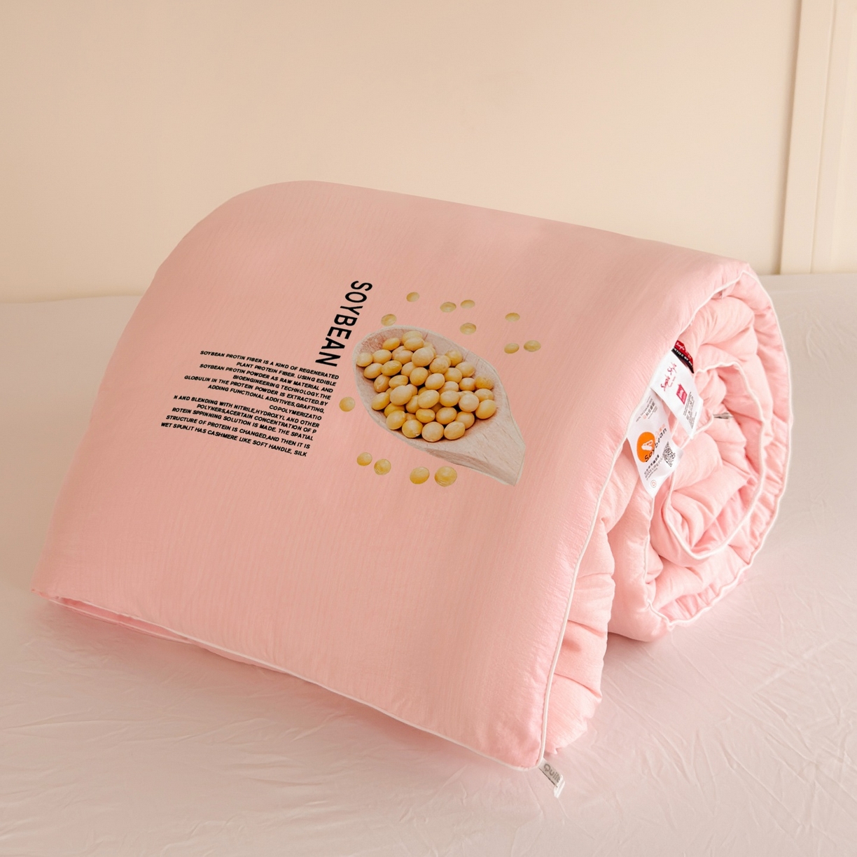 91家纺网 家纺一手货源 找家纺 （总）梵克保罗 2025新款大豆贴贴子母被子被芯