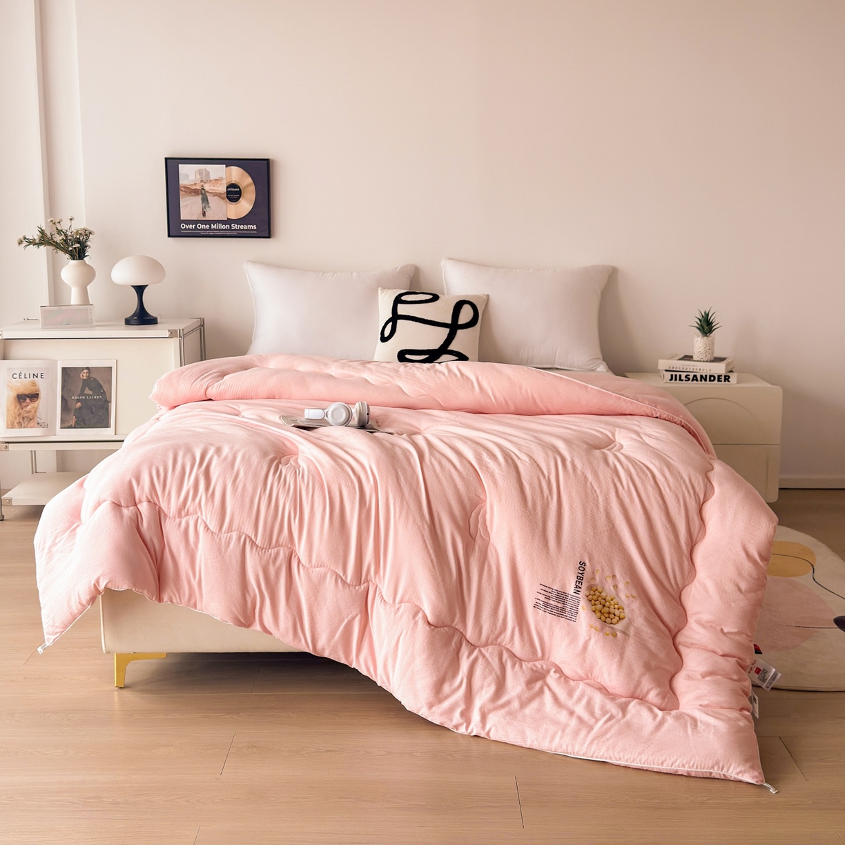 91家纺网 家纺一手货源 找家纺 （总）梵克保罗 2025新款大豆贴贴子母被子被芯