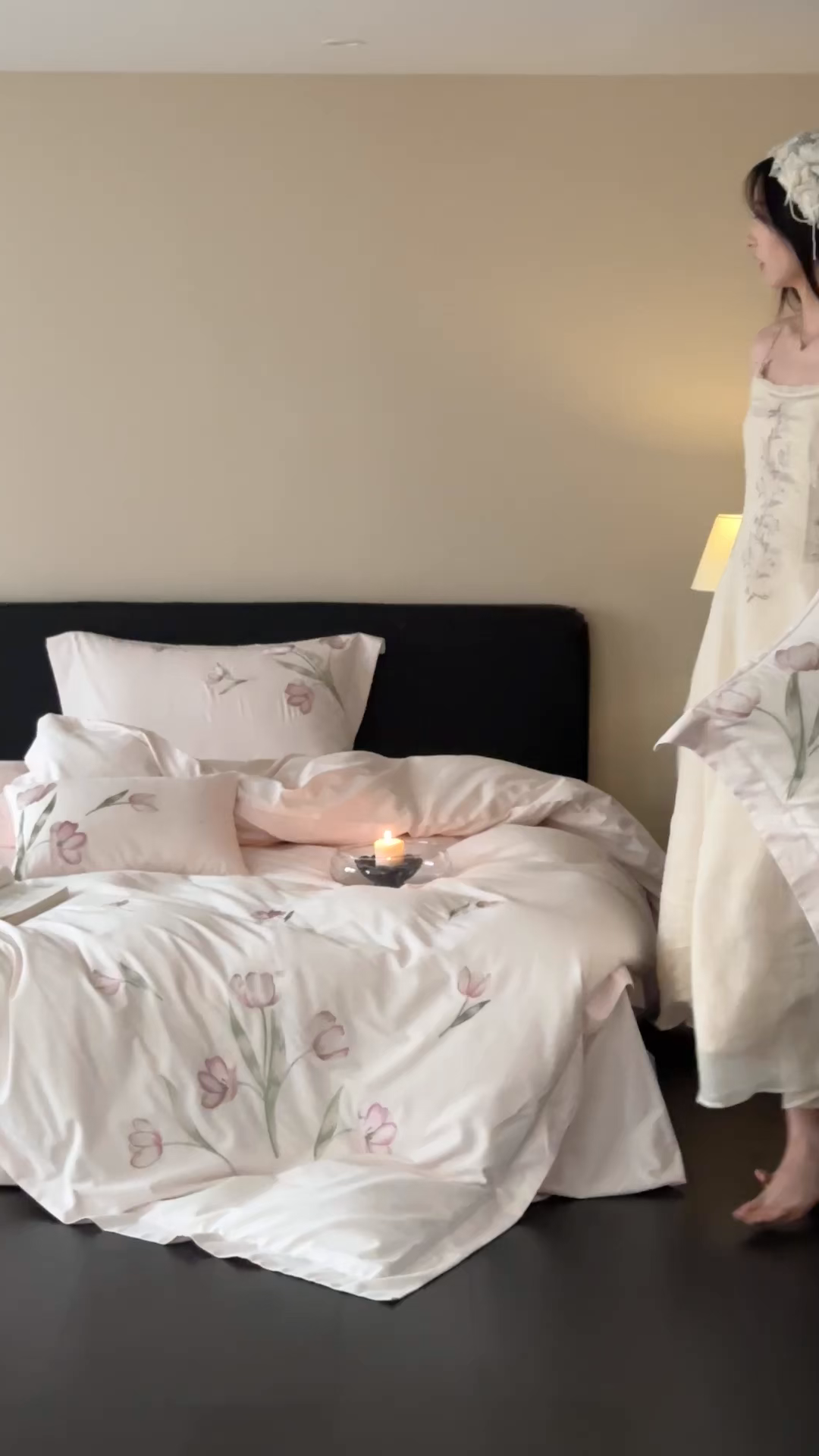 91家纺网 家纺一手货源 找家纺 （总）MIU缪家居 2025新款100支全棉磨毛纯棉刺绣四件套-虞美人（券后控价318）