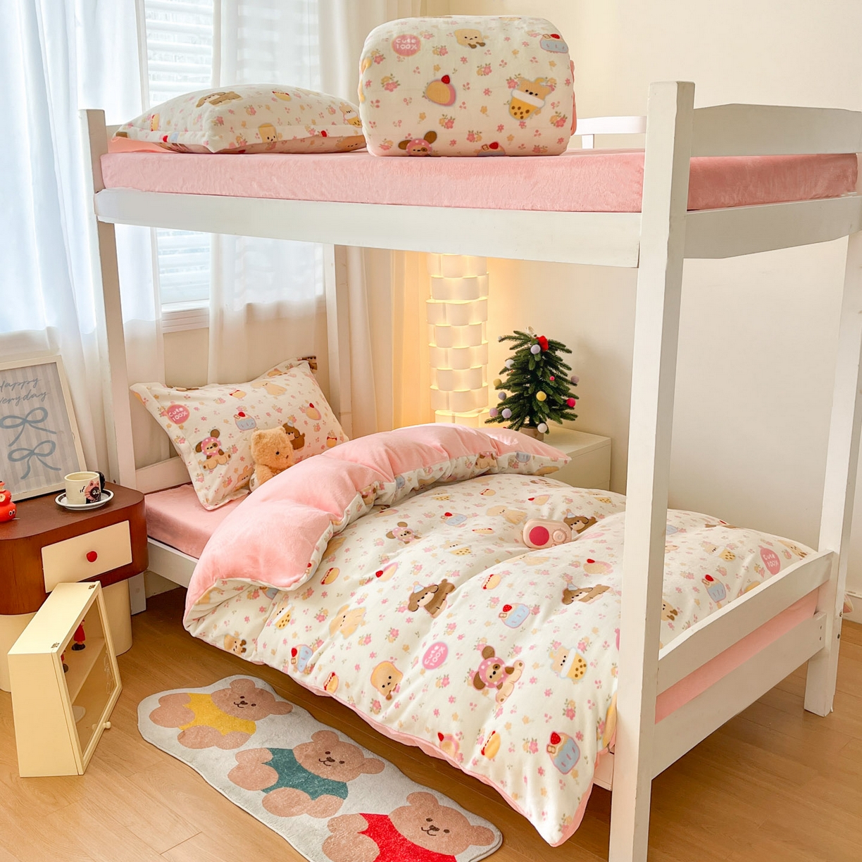 91家纺网 家纺一手货源 找家纺 （总）寻米 2025新款高克重加厚保暖牛奶绒床笠-宿舍图