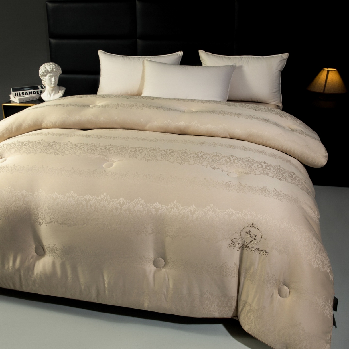 91家纺网 家纺一手货源 找家纺 （总）梵克保罗 2025新款金钻60支大豆蛋白提花子母被被子被芯