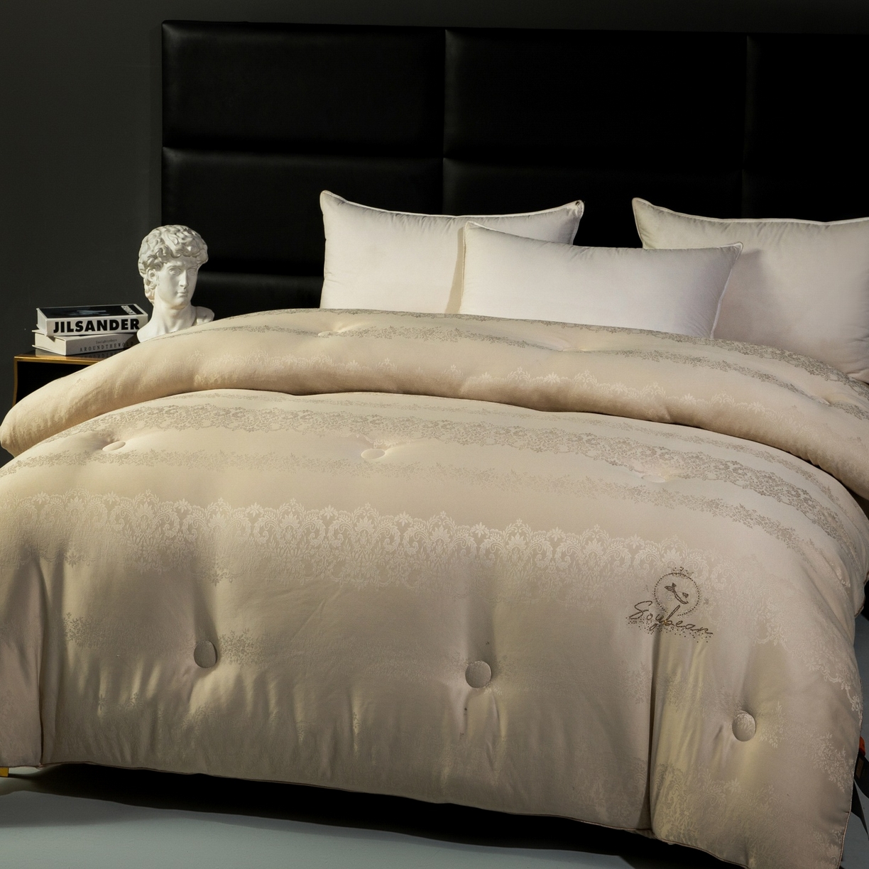 91家纺网 家纺一手货源 找家纺 （总）梵克保罗 2025新款金钻60支大豆蛋白提花子母被被子被芯