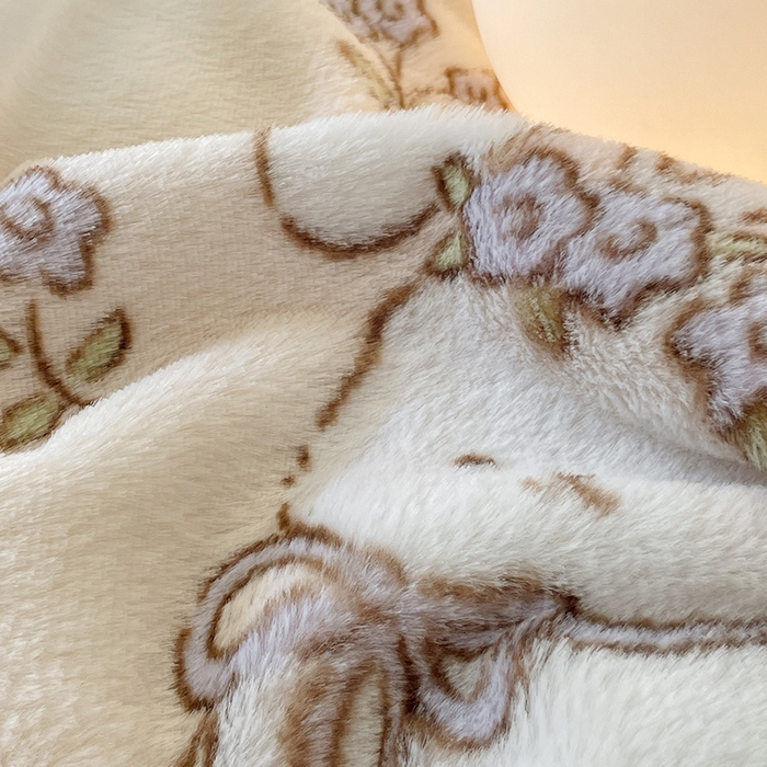 91家纺网 家纺一手货源 找家纺 安哆啦家纺 2025新款高克重兔毛绒印花牛奶绒四件套 花丛兔