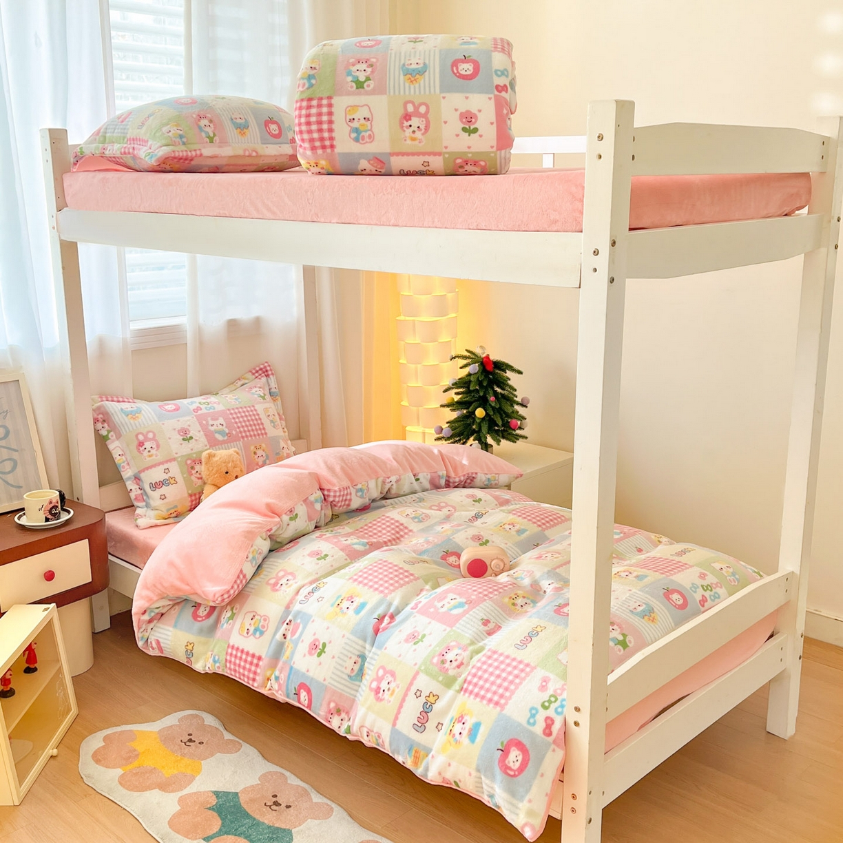 寻米 2025新款高克重加厚保暖牛奶绒床笠-宿舍图 恋爱日记