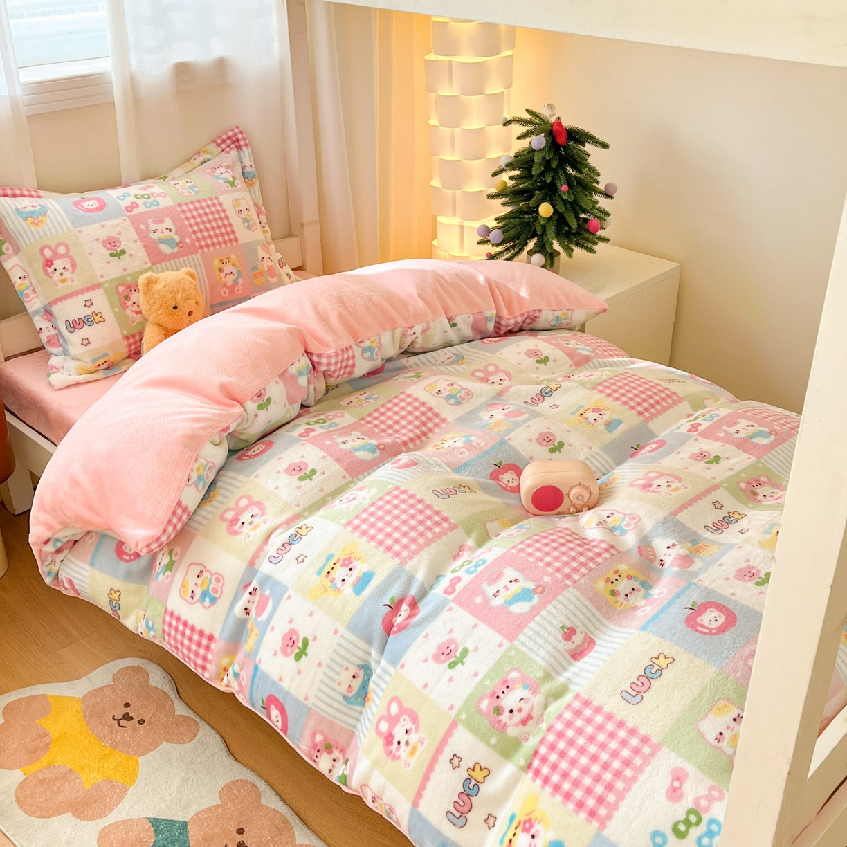 91家纺网 家纺一手货源 找家纺 寻米 2025新款高克重加厚保暖牛奶绒床笠-宿舍图 恋爱日记