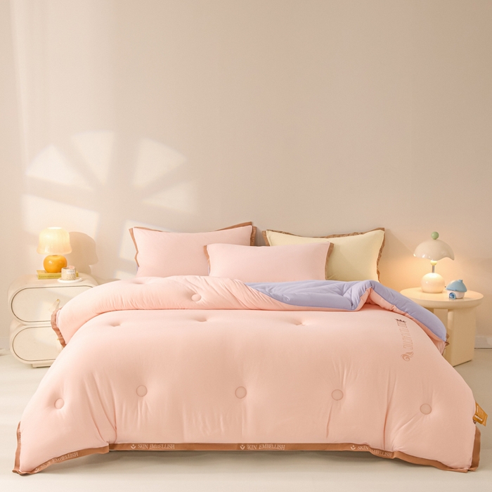 梵克保罗 2025秋冬新品10A抗菌金乳丝春秋被冬被跨境外贸 金乳丝-玉色