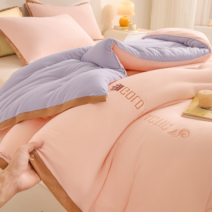 91家纺网 家纺一手货源 找家纺 梵克保罗 2025秋冬新品10A抗菌金乳丝春秋被冬被跨境外贸 金乳丝-玉色