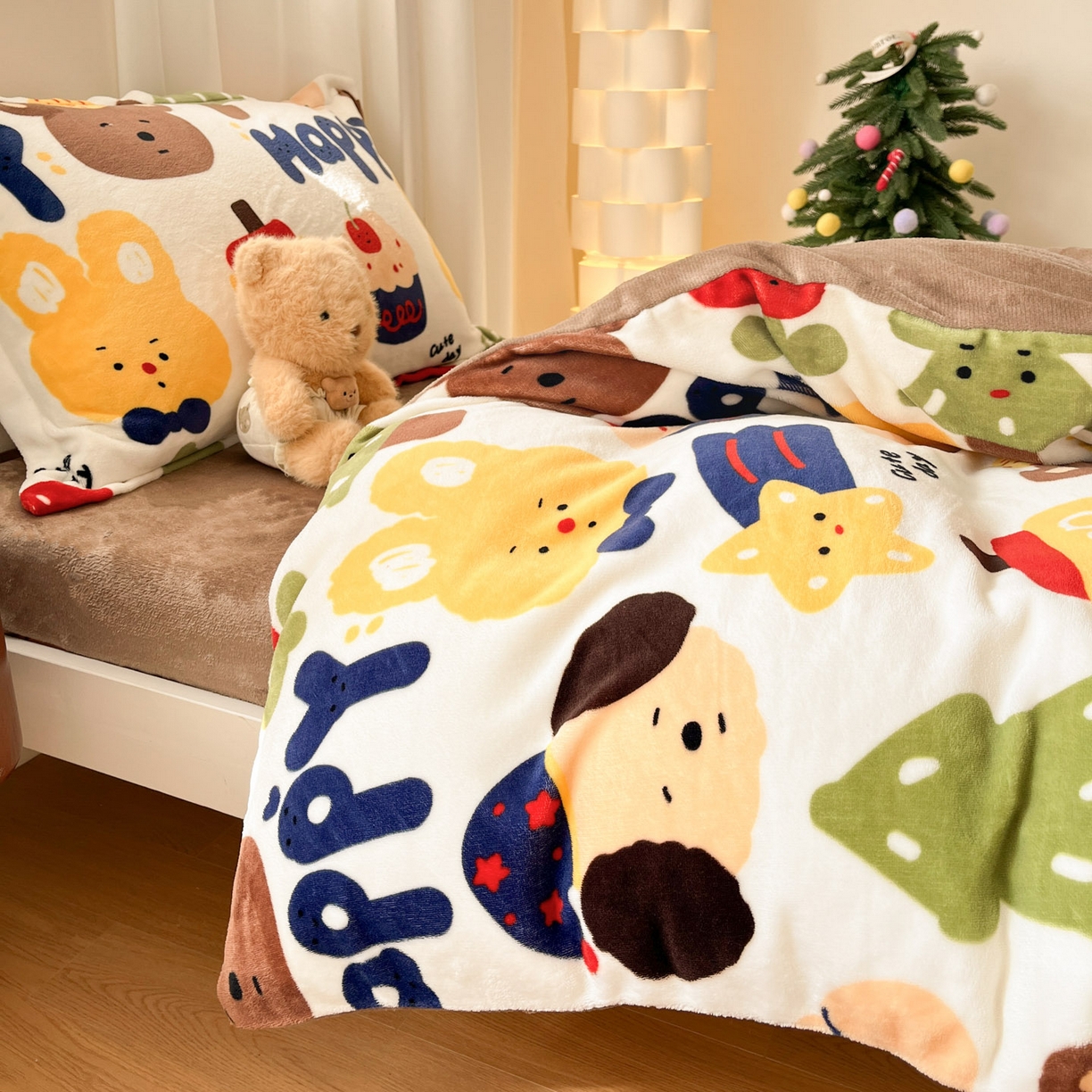 91家纺网 家纺一手货源 找家纺 寻米 2025新款高克重加厚保暖牛奶绒床笠-宿舍图 奇奇莫拉-咖啡