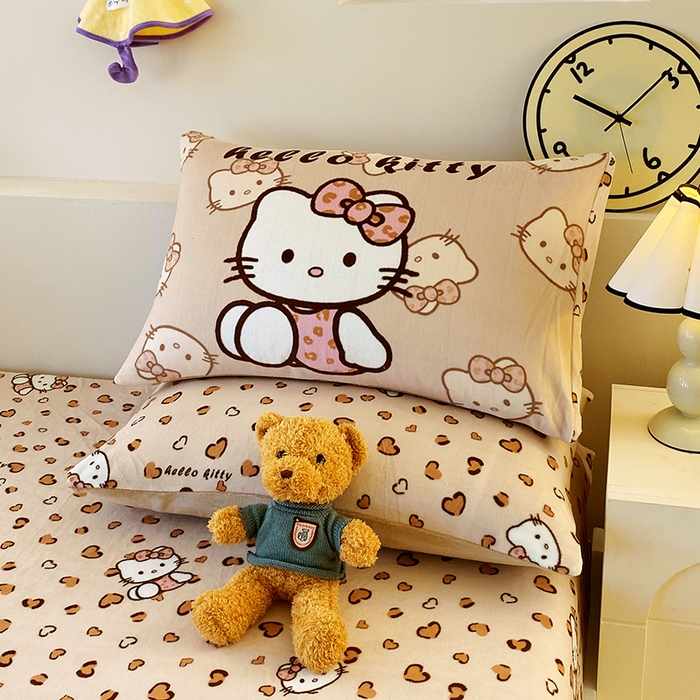 91家纺网 家纺一手货源 找家纺 （总）葡萄家 2025年新款牛奶绒印花单床笠萌系卡通床笠款