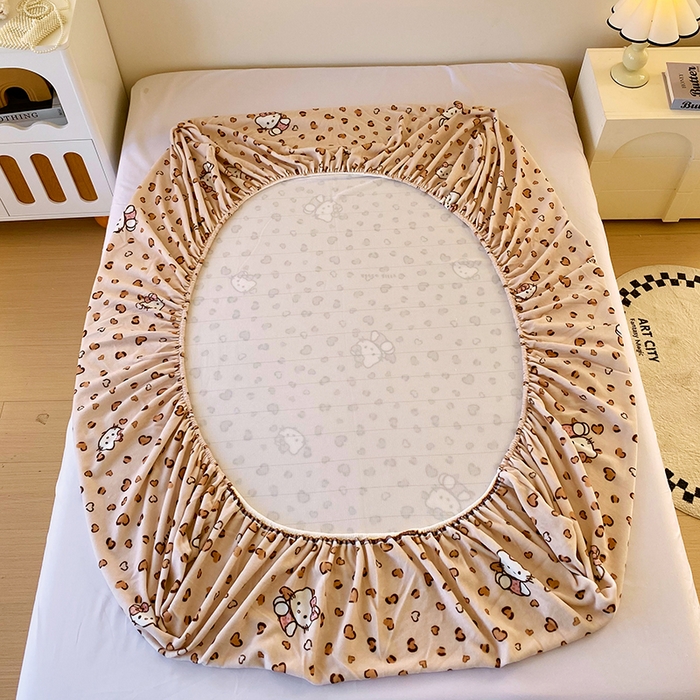 91家纺网 家纺一手货源 找家纺 （总）葡萄家 2025年新款牛奶绒印花单床笠萌系卡通床笠款