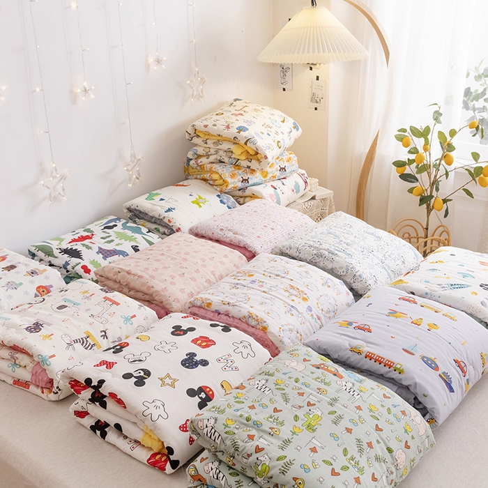 91家纺网 家纺一手货源 找家纺 （总）十九色 2025秋冬新款全棉豆豆被春秋被被子被芯