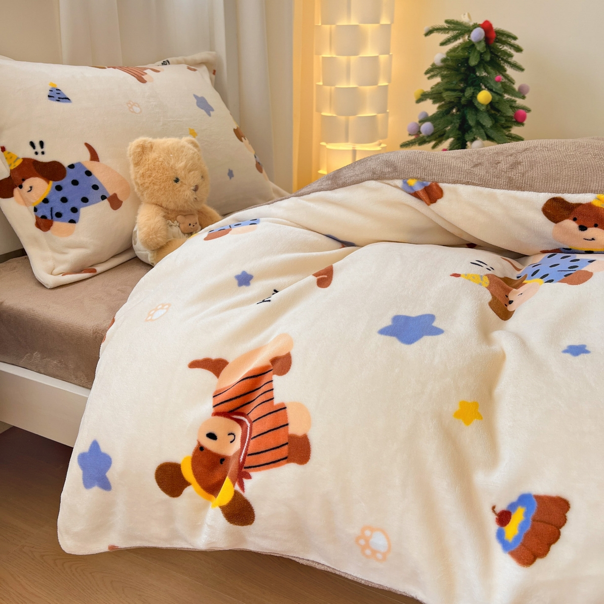 91家纺网 家纺一手货源 找家纺 寻米 2025新款高克重加厚保暖牛奶绒床笠-宿舍图 摇滚星球