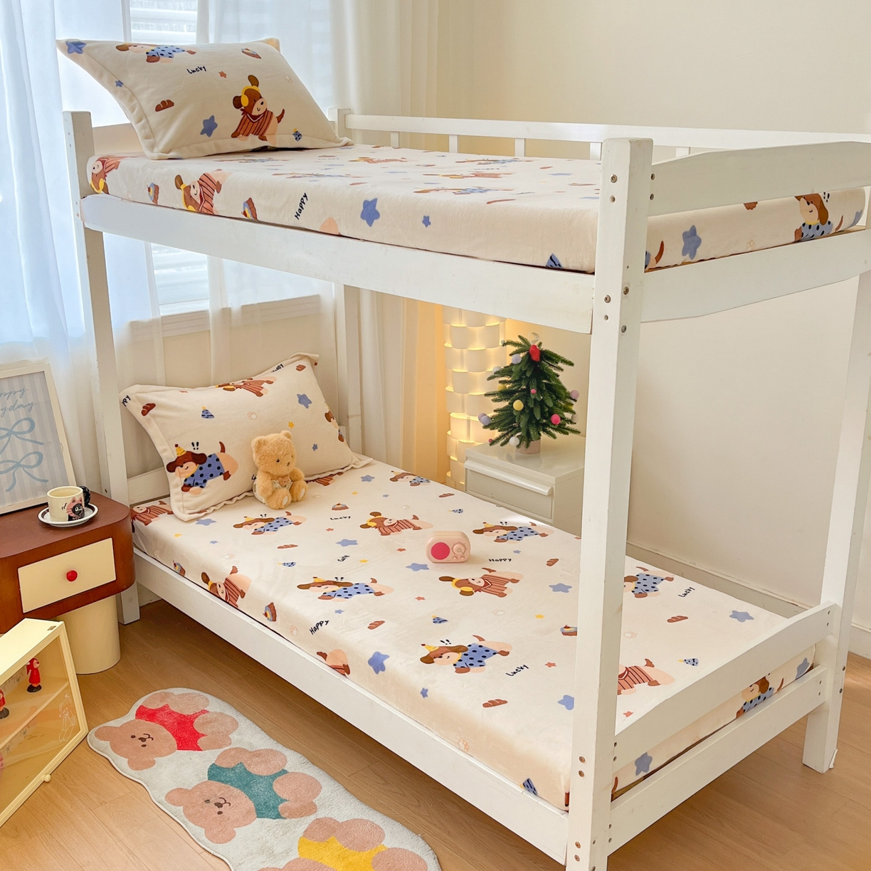 91家纺网 家纺一手货源 找家纺 寻米 2025新款高克重加厚保暖牛奶绒床笠-宿舍图 摇滚星球