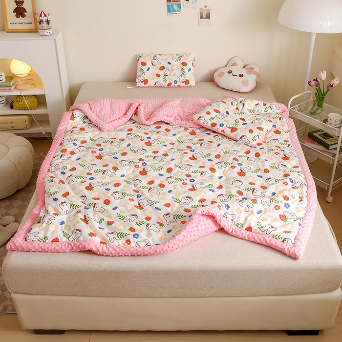 91家纺网 家纺一手货源 找家纺 （总）十九色 2025秋冬新款全棉豆豆被春秋被被子被芯