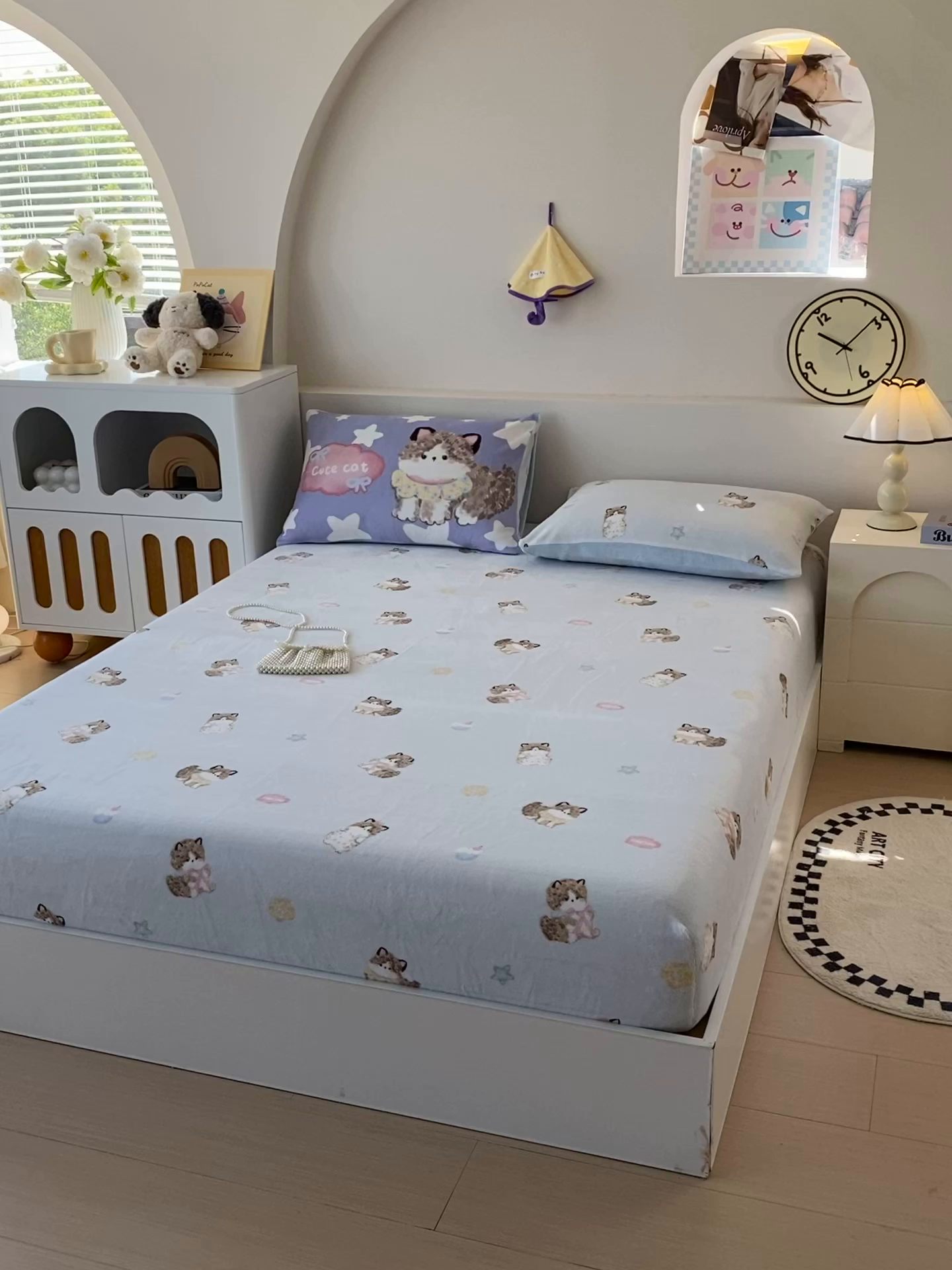 91家纺网 家纺一手货源 找家纺 （总）葡萄家 2025年新款牛奶绒印花单床笠萌系卡通床笠款