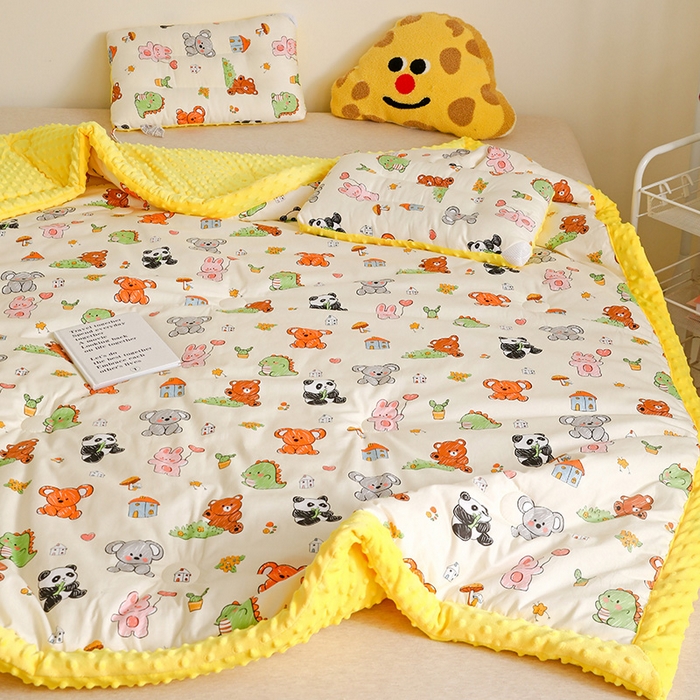 91家纺网 家纺一手货源 找家纺 （总）十九色 2025秋冬新款全棉豆豆被春秋被被子被芯