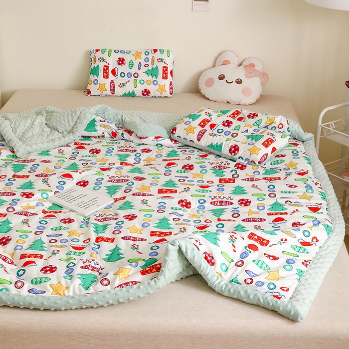 91家纺网 家纺一手货源 找家纺 （总）十九色 2025秋冬新款全棉豆豆被春秋被被子被芯