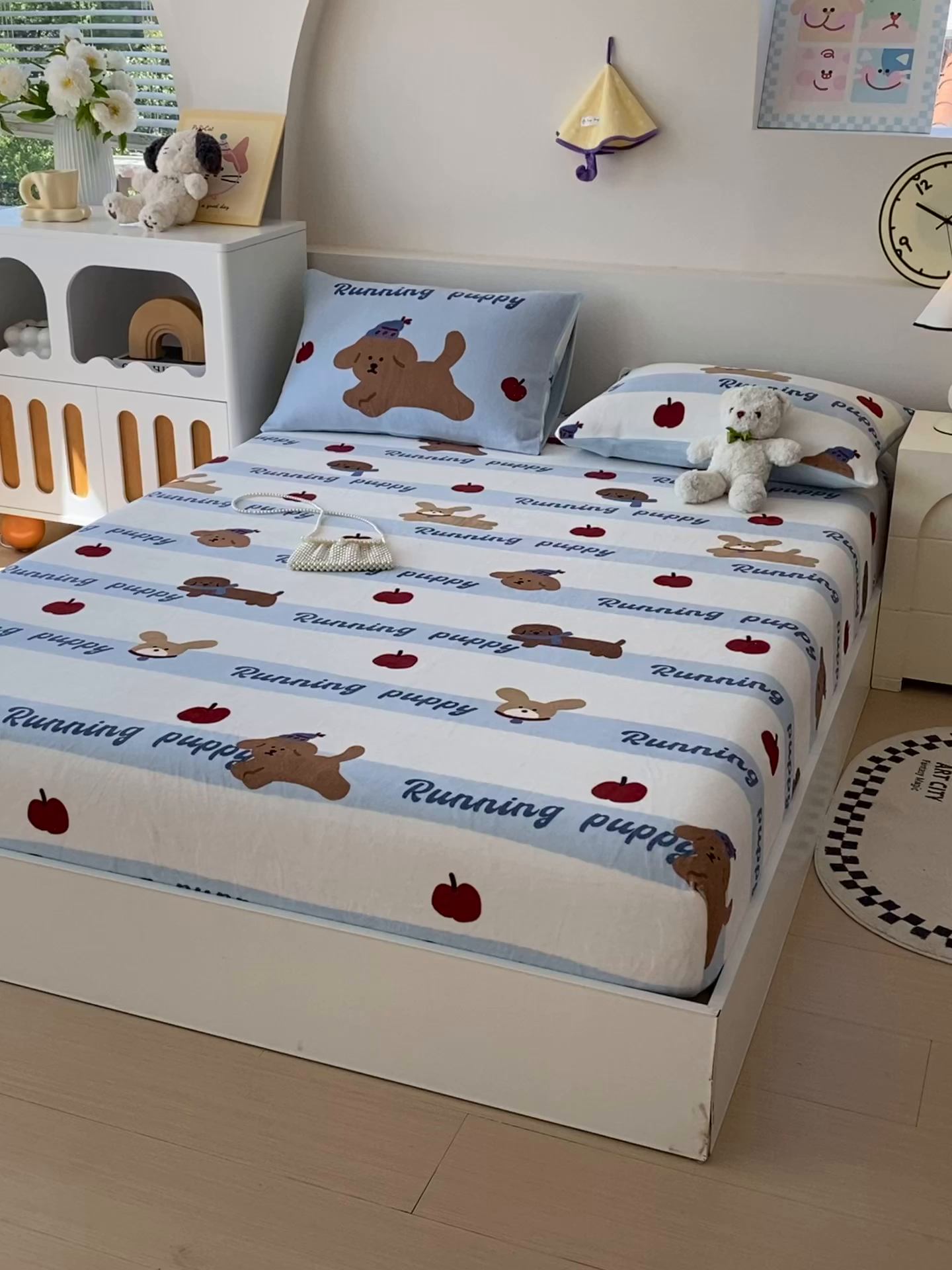 91家纺网 家纺一手货源 找家纺 （总）葡萄家 2025年新款牛奶绒印花单床笠萌系卡通床笠款