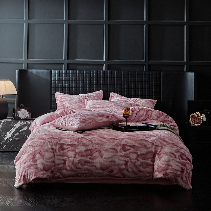 91家纺网 家纺一手货源 找家纺 （总）缘生活 2025新款消光印花绒四件套年轻时尚