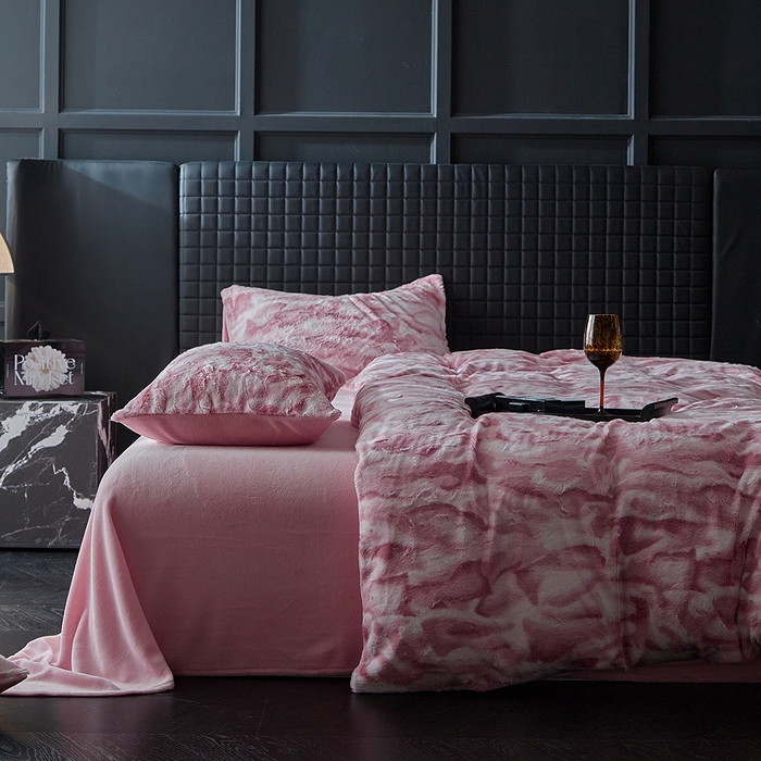 91家纺网 家纺一手货源 找家纺 （总）缘生活 2025新款消光印花绒四件套年轻时尚