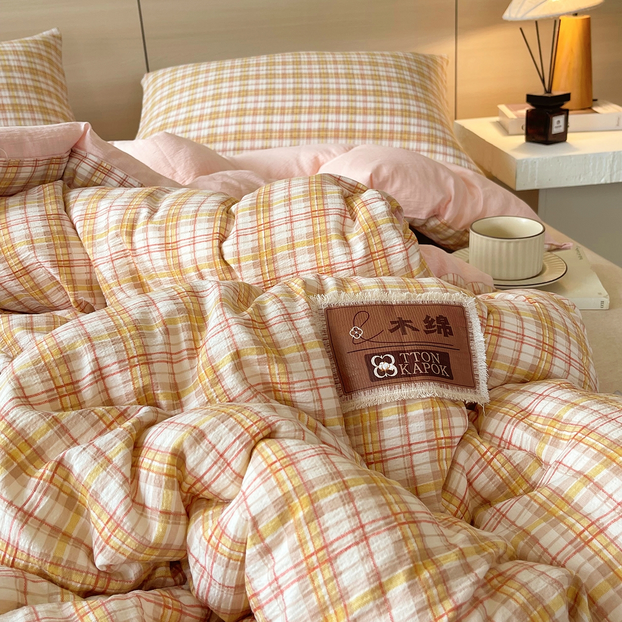 91家纺网 家纺一手货源 找家纺 （总）梵克保罗 2025秋冬新款10A抗菌云格子春秋被冬被被芯跨境外贸