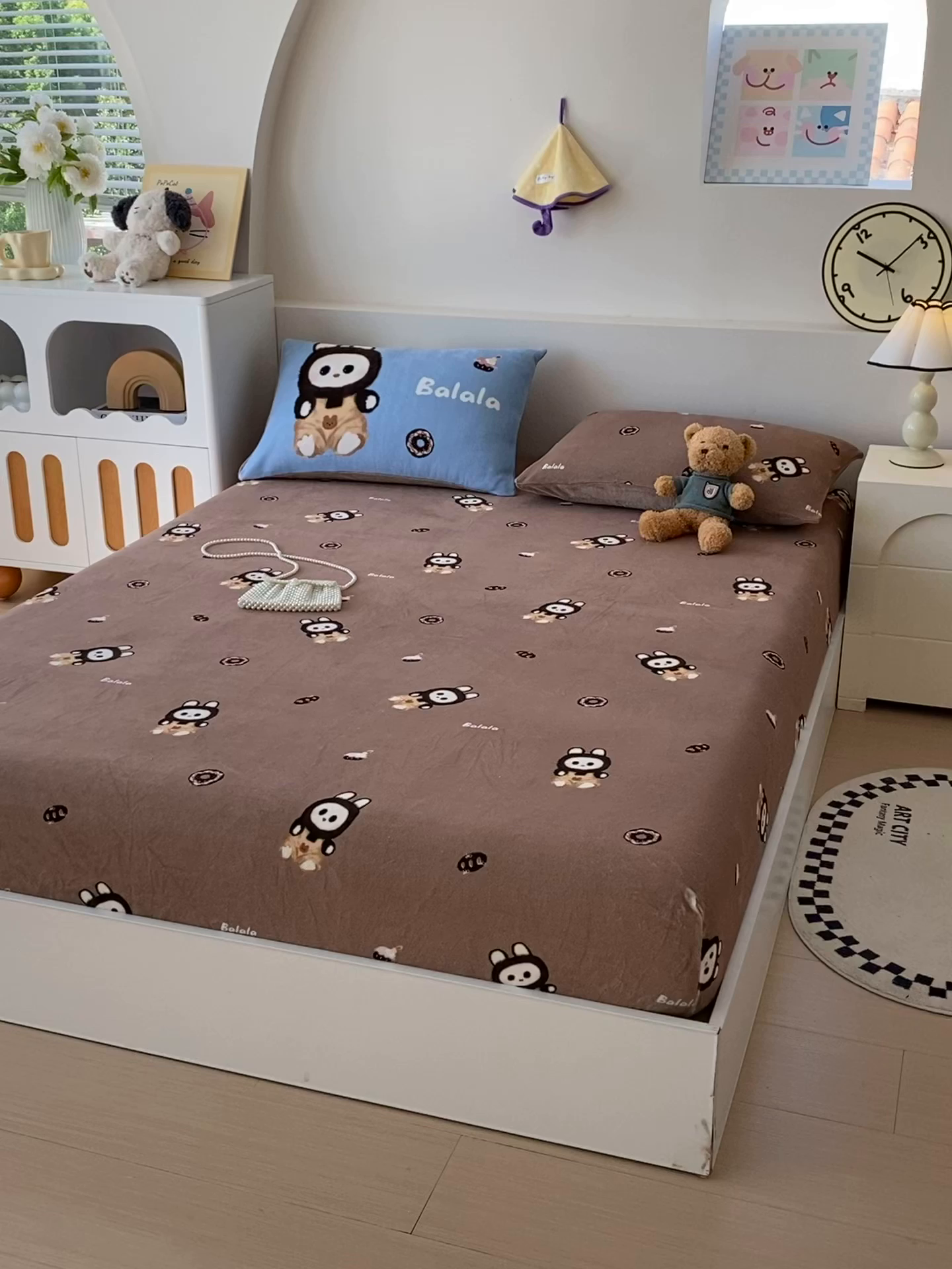 91家纺网 家纺一手货源 找家纺 （总）葡萄家 2025年新款牛奶绒印花单床笠萌系卡通床笠款