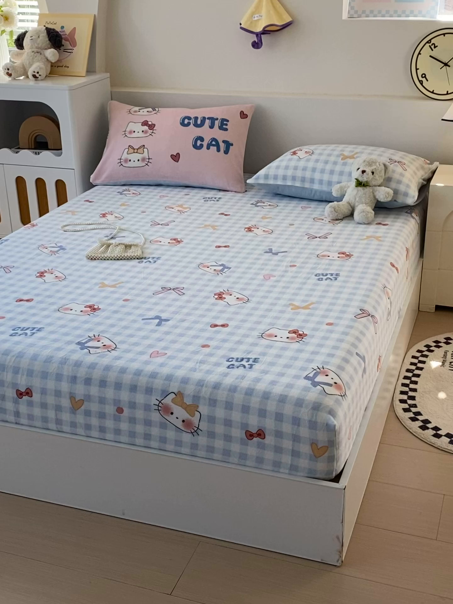 91家纺网 家纺一手货源 找家纺 （总）葡萄家 2025年新款牛奶绒印花单床笠萌系卡通床笠款