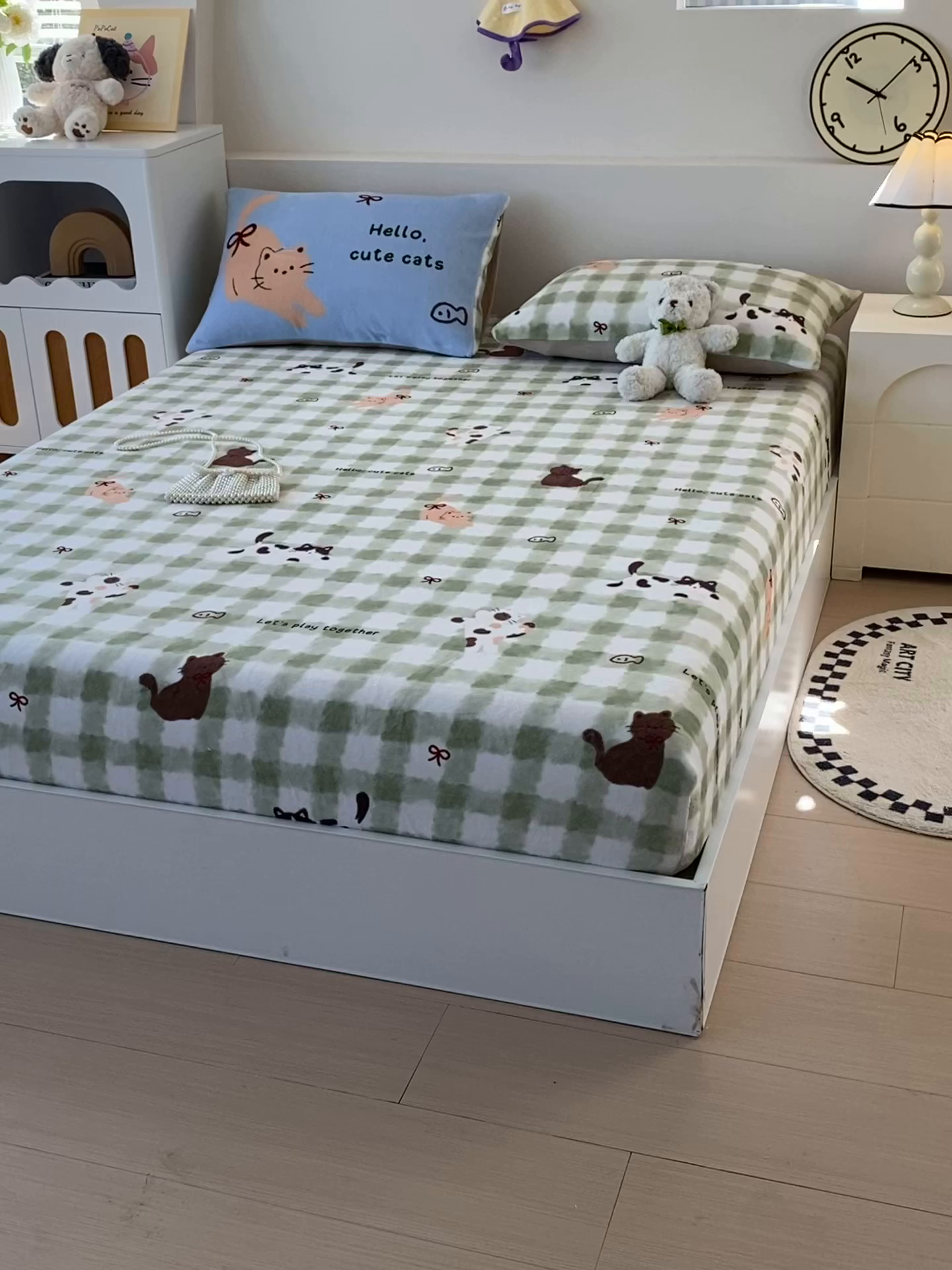 91家纺网 家纺一手货源 找家纺 （总）葡萄家 2025年新款牛奶绒印花单床笠萌系卡通床笠款