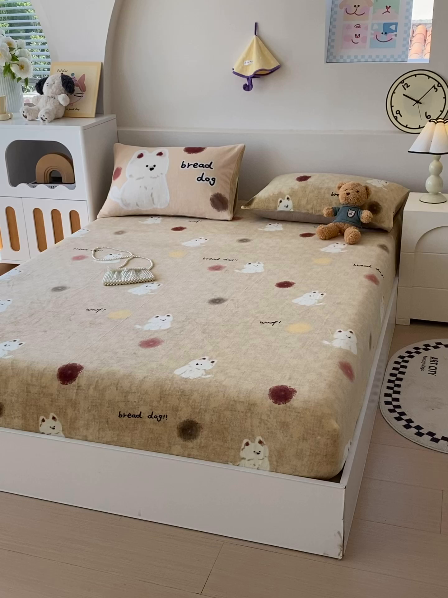 91家纺网 家纺一手货源 找家纺 （总）葡萄家 2025年新款牛奶绒印花单床笠萌系卡通床笠款