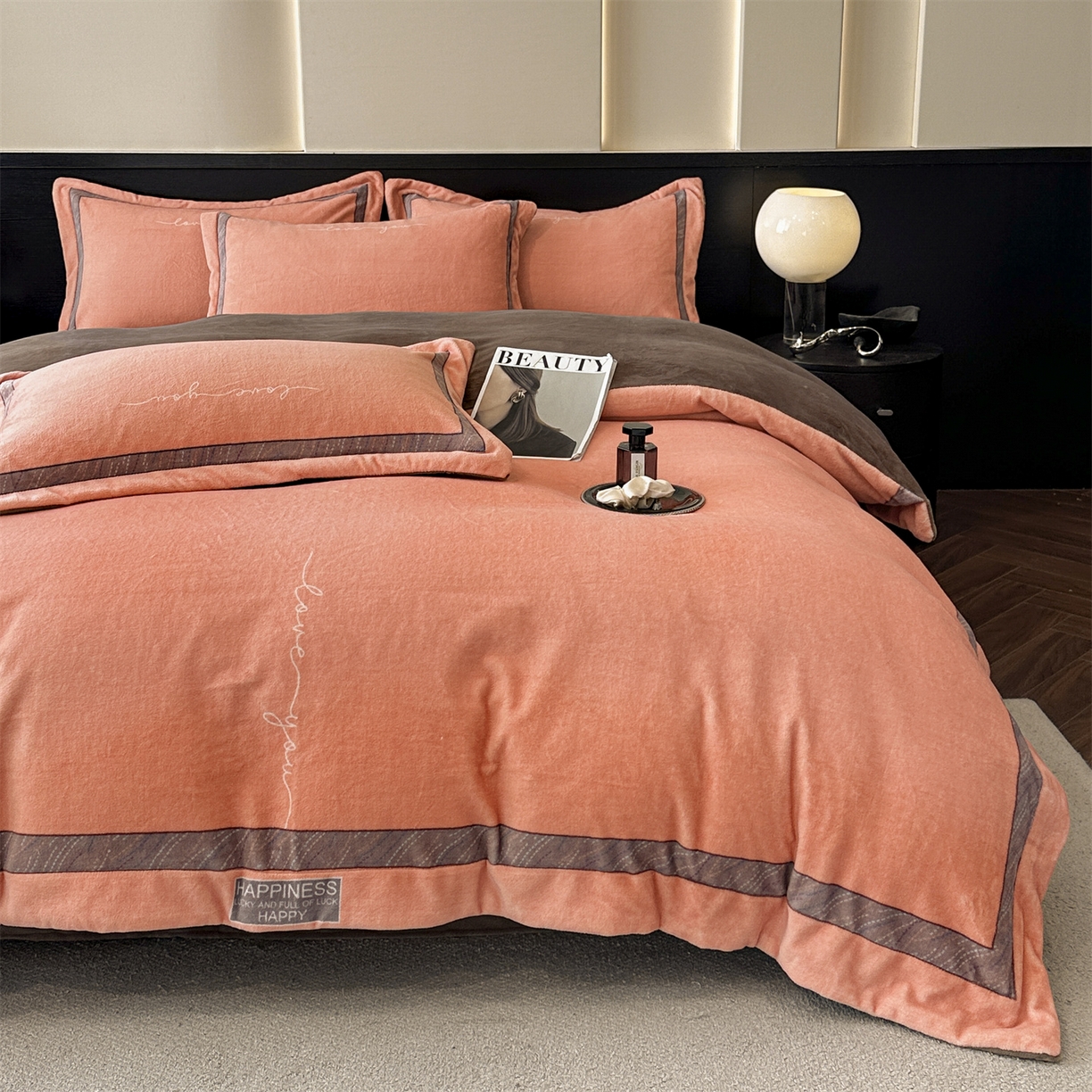 91家纺网 家纺一手货源 找家纺 （总）星座家纺 2025新款轻奢牛奶绒四件套-极简系列