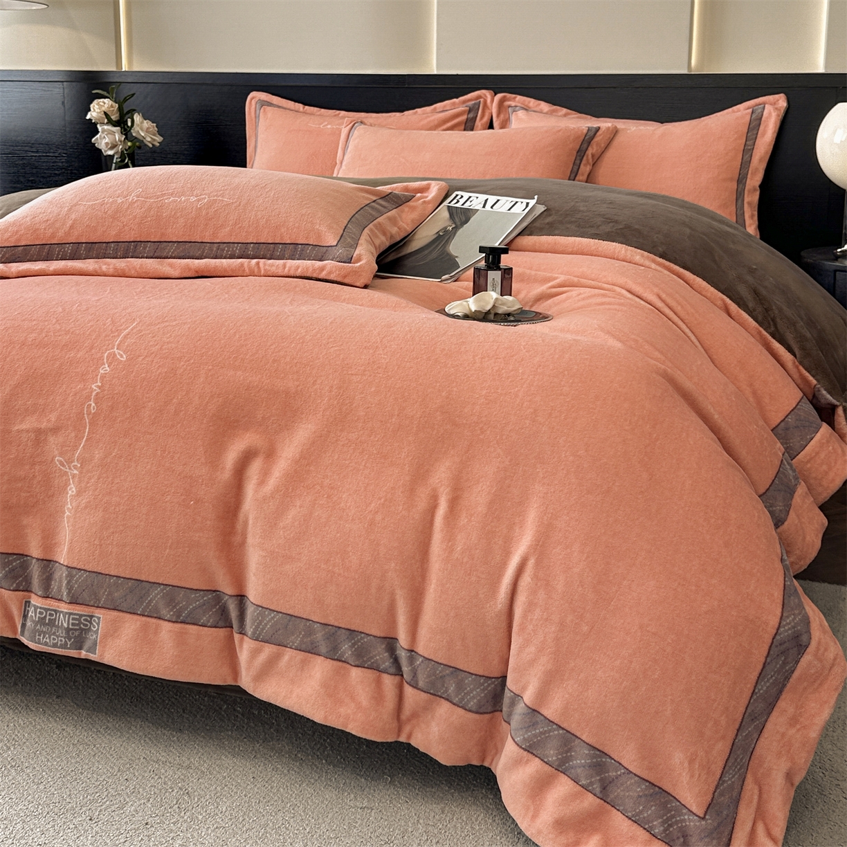 91家纺网 家纺一手货源 找家纺 （总）星座家纺 2025新款轻奢牛奶绒四件套-极简系列