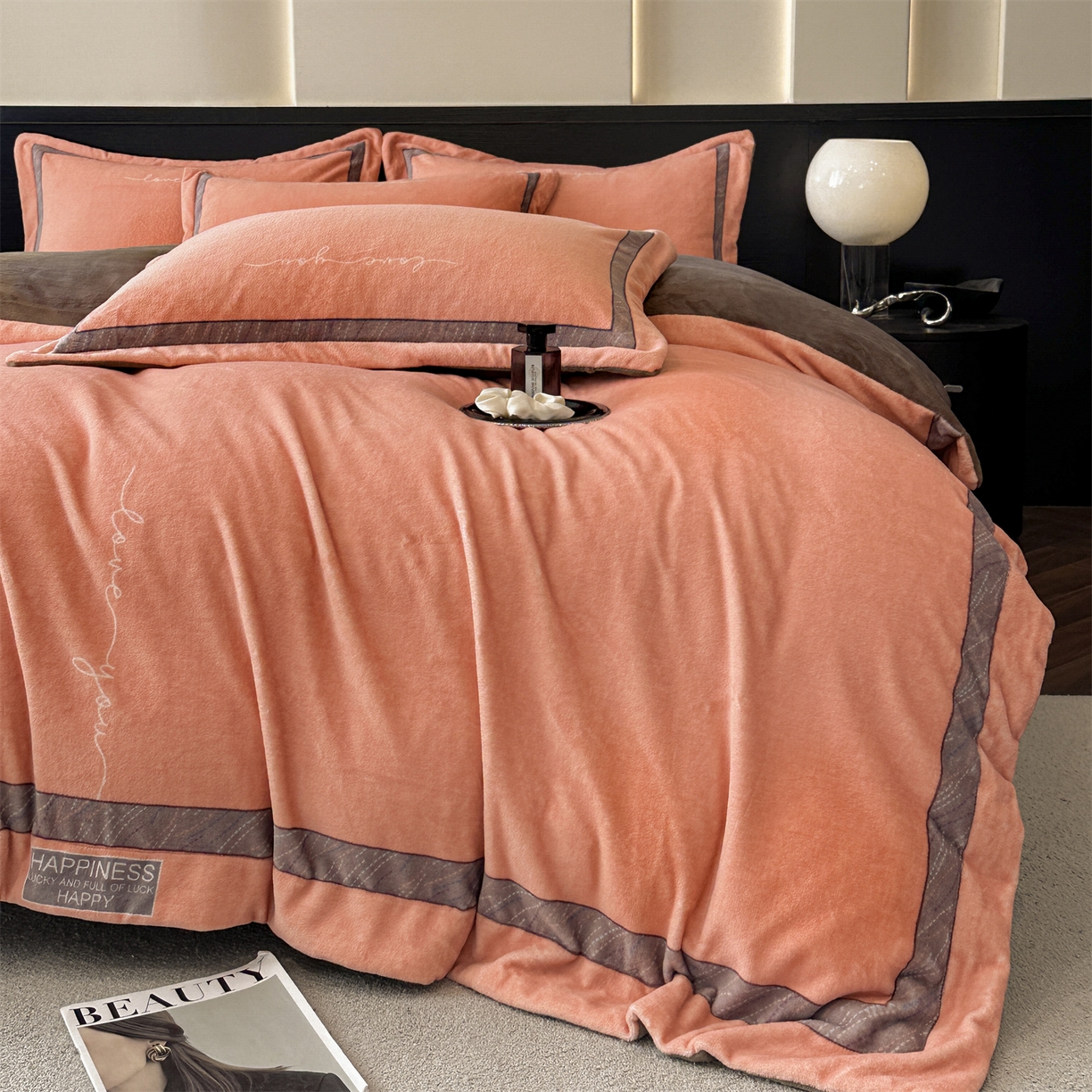 91家纺网 家纺一手货源 找家纺 （总）星座家纺 2025新款轻奢牛奶绒四件套-极简系列