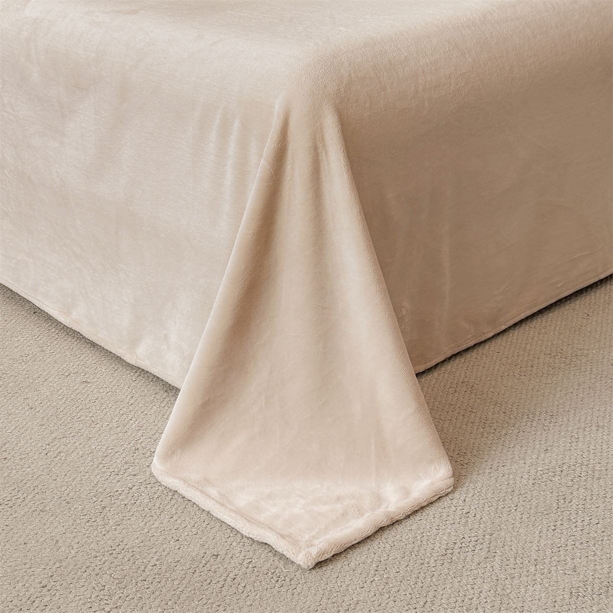 91家纺网 家纺一手货源 找家纺 星座家纺 2025新款轻奢牛奶绒四件套-极简系列 蜜桃粉