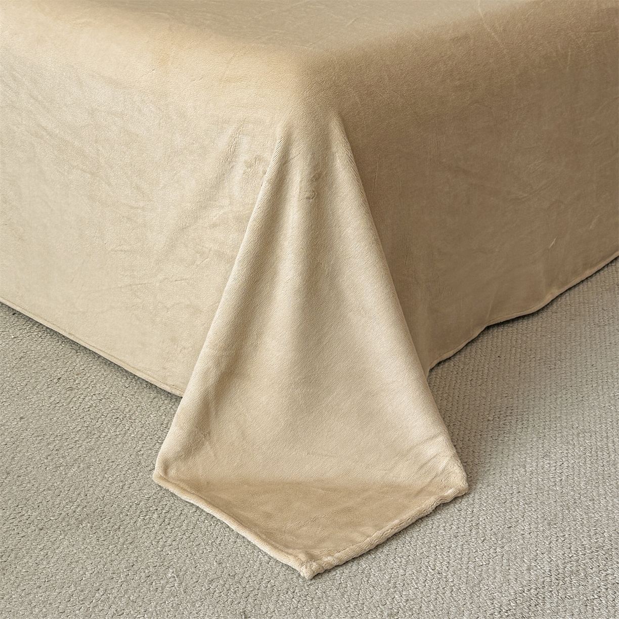 91家纺网 家纺一手货源 找家纺 星座家纺 2025新款轻奢牛奶绒四件套-极简系列 朱砂红