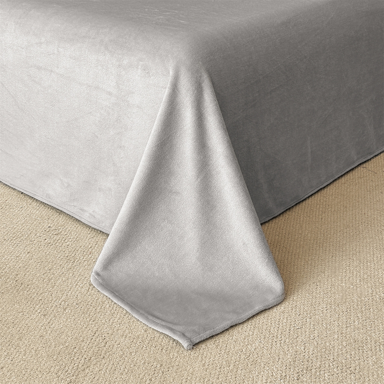 91家纺网 家纺一手货源 找家纺 星座家纺 2025新款轻奢牛奶绒四件套-极简系列 绅士灰