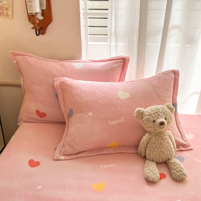 91家纺网 家纺一手货源 找家纺 （总）寻米 2025新款高克重加厚保暖牛奶绒床笠-大床图