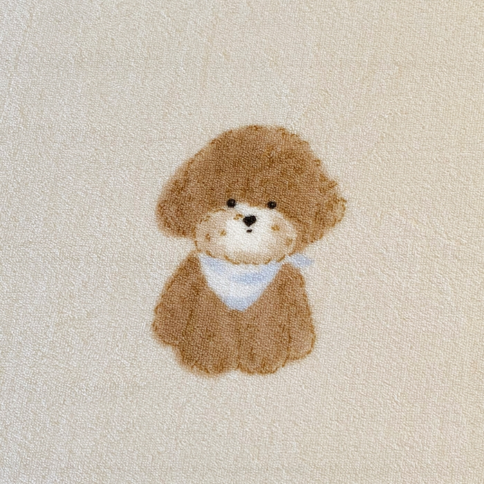 91家纺网 家纺一手货源 找家纺 葡萄家 2025年新款牛奶绒印花单床笠萌系卡通床笠款 比熊